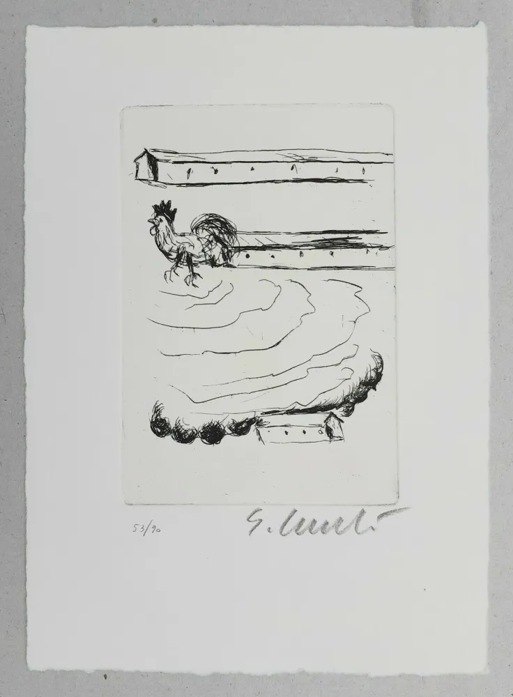 Incisione Cucchi - Fiumi di ali