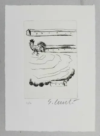 Incisione Cucchi - Fiumi di ali