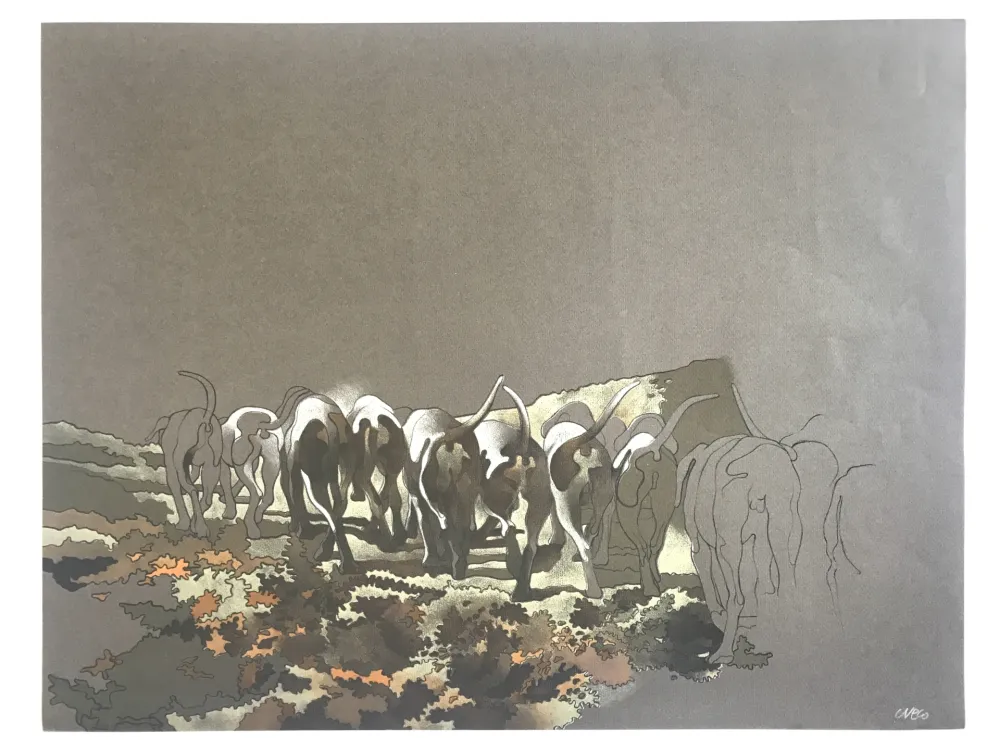 Litografia Cueco - Meute de chiens II