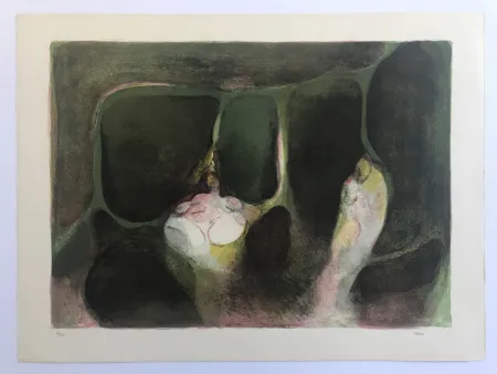 Litografia Cueco - Sans titre (deux baigneuses)