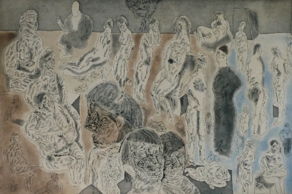 Acquaforte E Acquatinta Cuevas - Barrion chino I