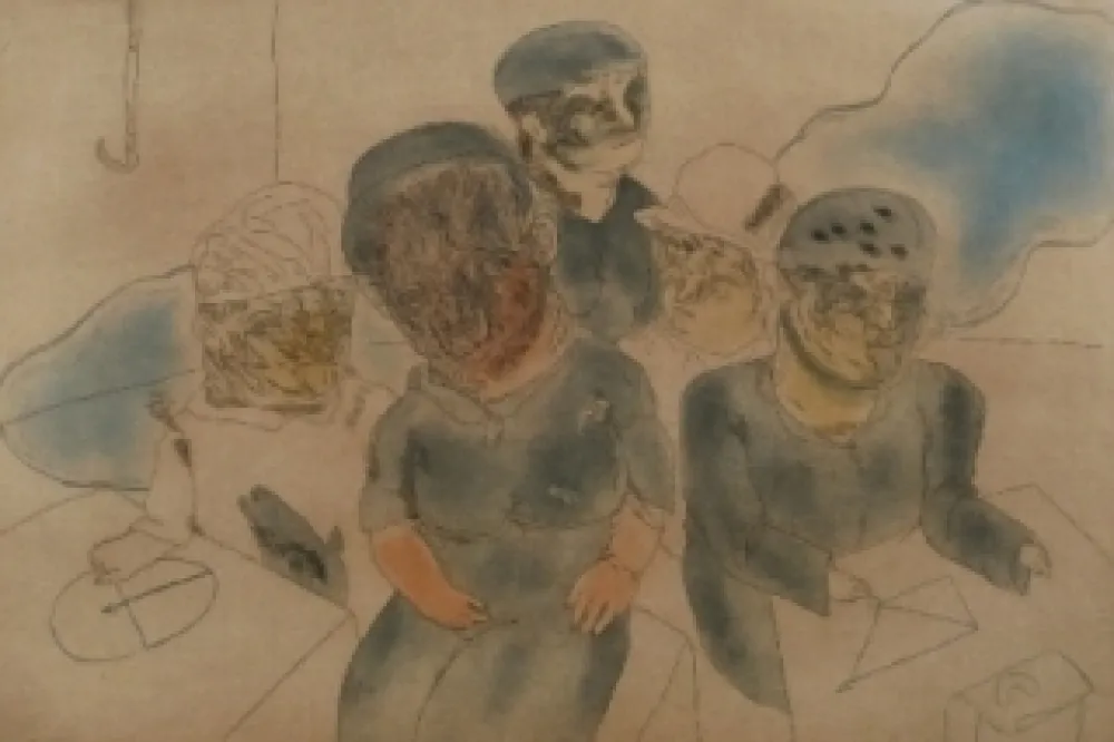 Acquaforte E Acquatinta Cuevas - La familia del marino