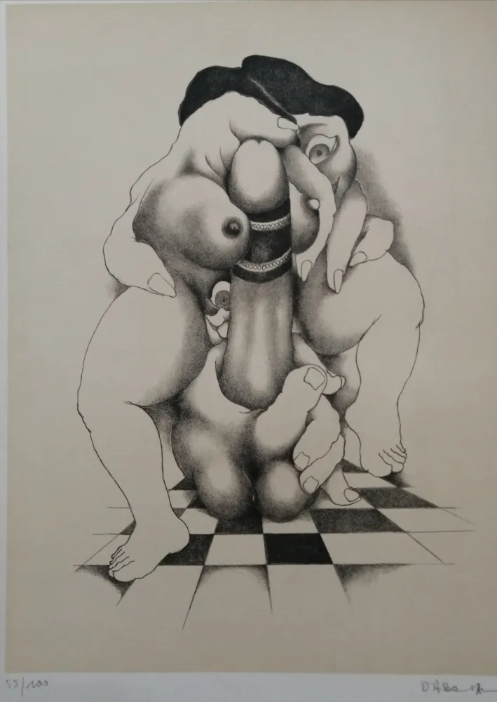 Litografia Daboval - Phantasmes de Berthe 1