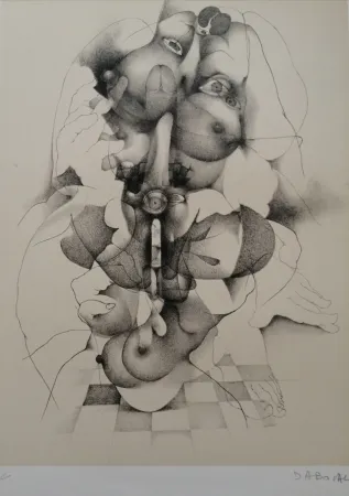 Litografia Daboval - Phantasmes de Berthe 3