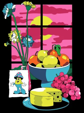 Litografia Dabs - Moonlit Window