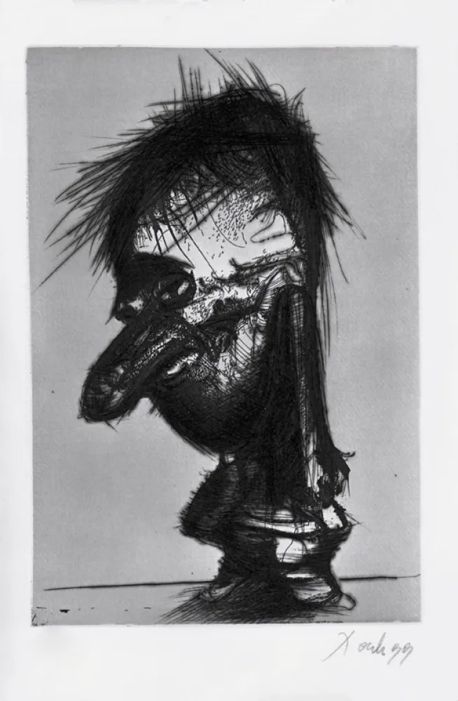 Acquaforte E Acquatinta Dado - Autoportrait