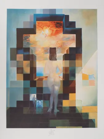 Litografia Dali - Abraham Lincoln : Gala regardant la mer Méditerranée