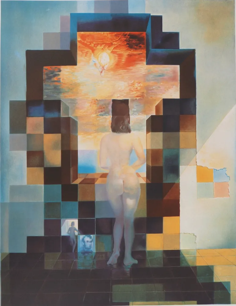 Litografia Dali - Abraham Lincoln : Gala regardant la mer Méditerranée