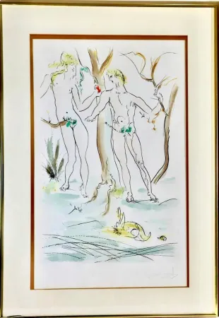 Acquaforte Dali - Adam et Eve