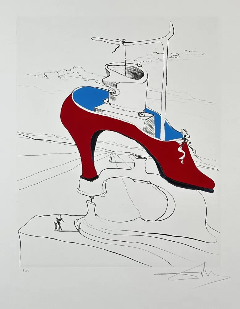 Incisione Dali - After 50 Yaras of Surrealism The Curse Conquered 