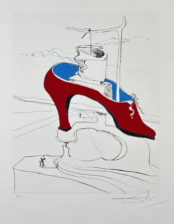 Incisione Dali - After 50 Yaras of Surrealism The Curse Conquered 