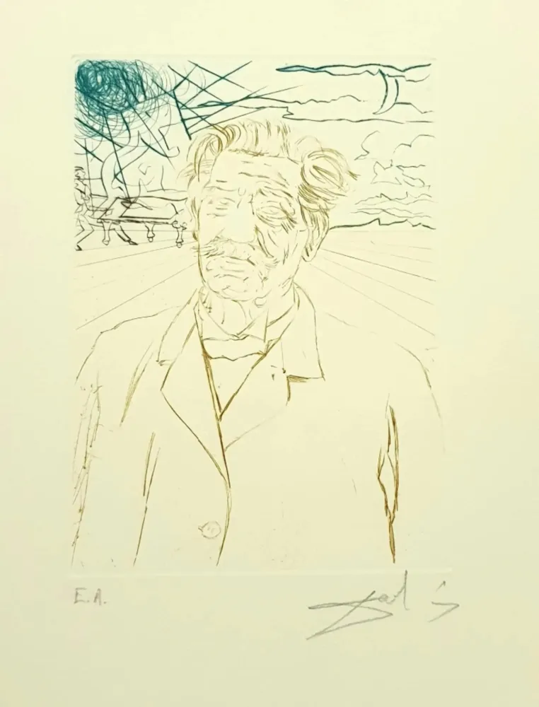 Acquaforte Dali - Albert Schweitzer