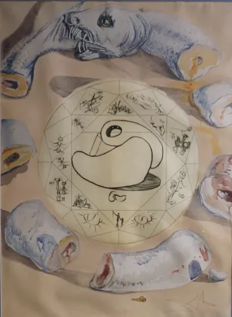 Incisione Dali - Alchimie des Philosophes L’Ouraboros 