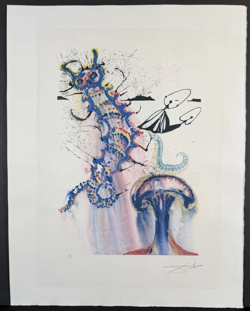 Incisione Dali - Alice in Wonderland Advice from a Caterpillar