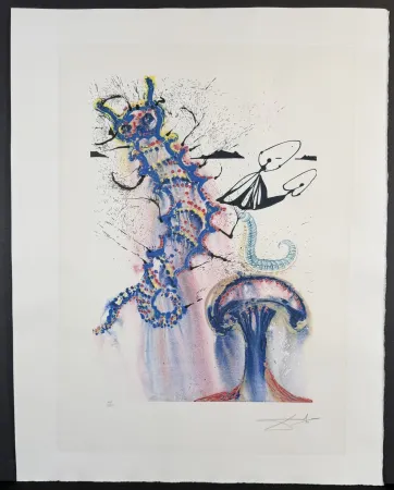 Incisione Dali - Alice in Wonderland Advice from a Caterpillar