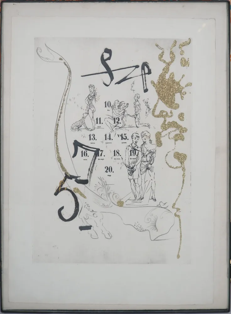 Incisione Dali - Amours jaunes