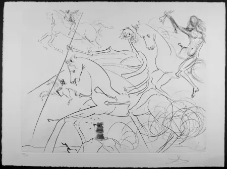 Incisione Dali - Apocalyptische Reiter (Apocalyptic Rider)