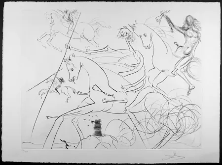 Incisione Dali -  Apocalyptische Reiter (Apocalyptic Rider) 