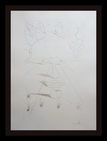 Incisione Dali - Aurelia Visage Surrealiste