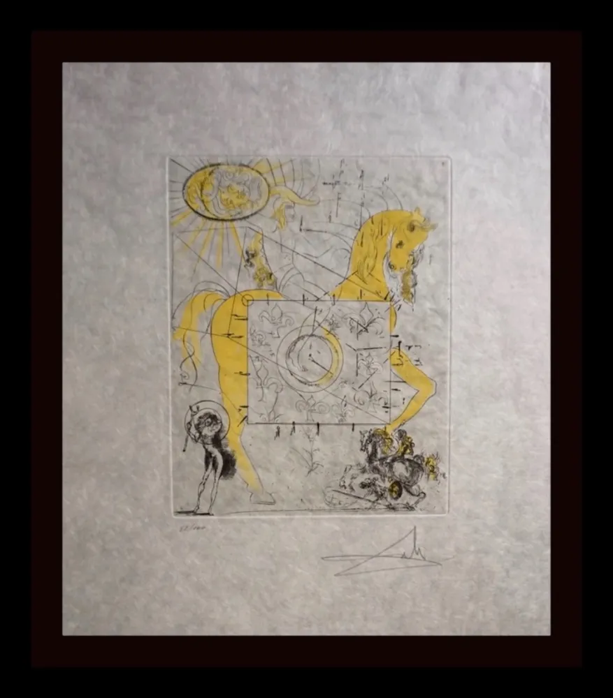 Incisione Dali - Chevalier Royal de L'Apocalypse