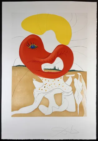 Incisione Dali - Conquest of Cosmos The Blood of The Ying and Yang