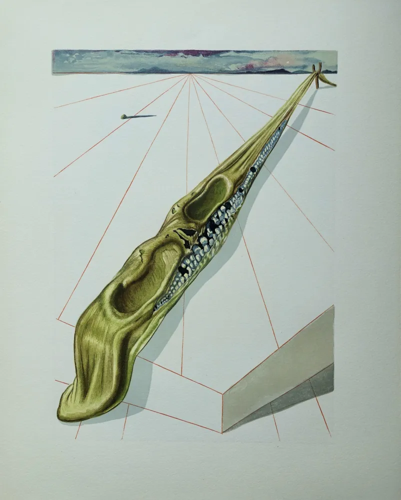 Incisione Su Legno Dali - Divine Comédie, Enfer 14, Les blasphémateurs