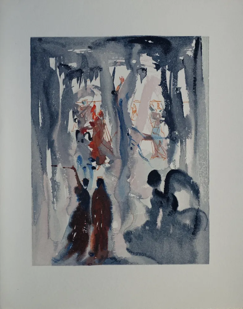 Incisione Su Legno Dali - Divine Comédie, Paradis 13, Ainsi fut créé la Terre