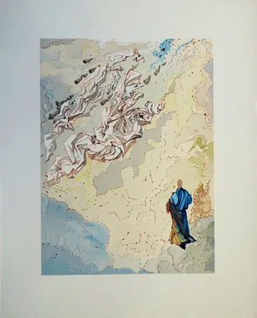 Incisione Su Legno Dali - Divine Comédie, Paradis 20, Le sixième ciel de Jupiter