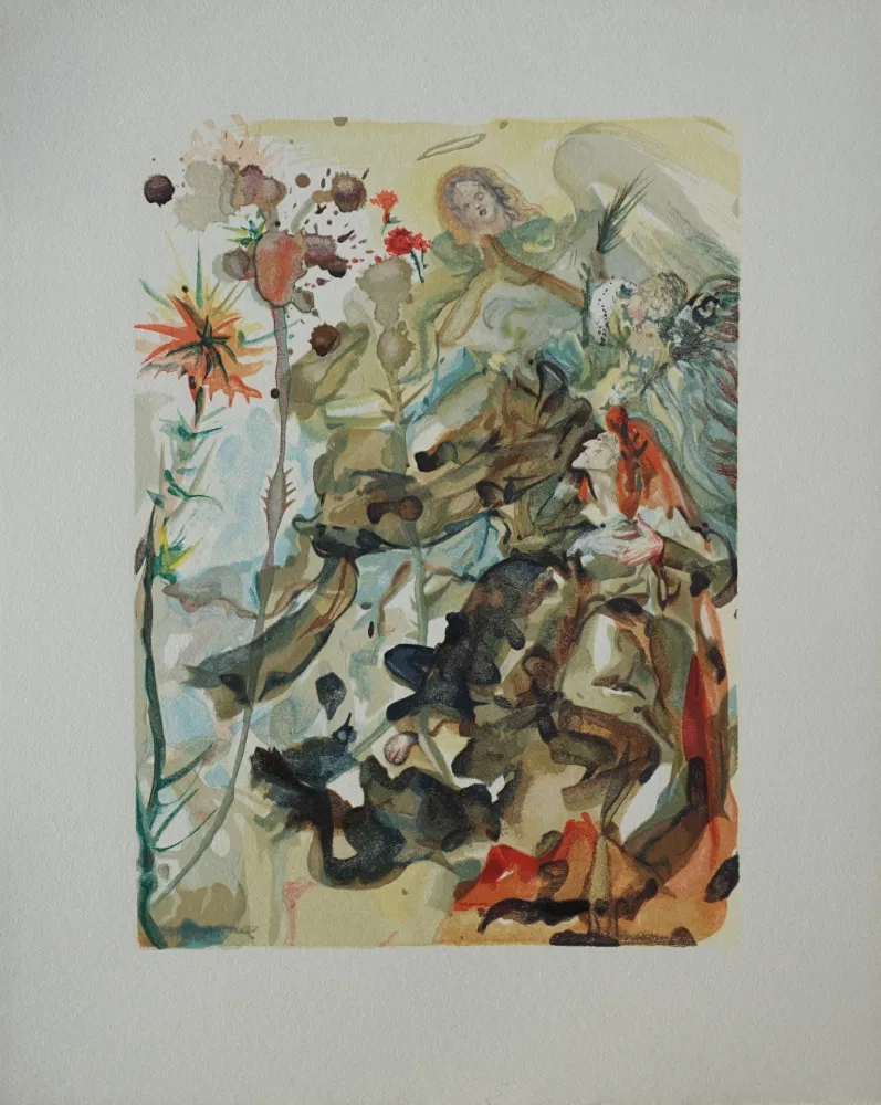 Incisione Su Legno Dali - Divine Comédie, Paradis 25, Saint Jacques de l'Espérance