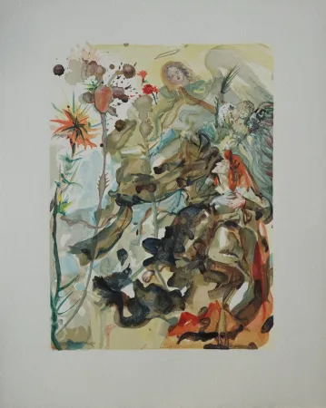 Incisione Su Legno Dali - Divine Comédie, Paradis 25, Saint Jacques de l'Espérance