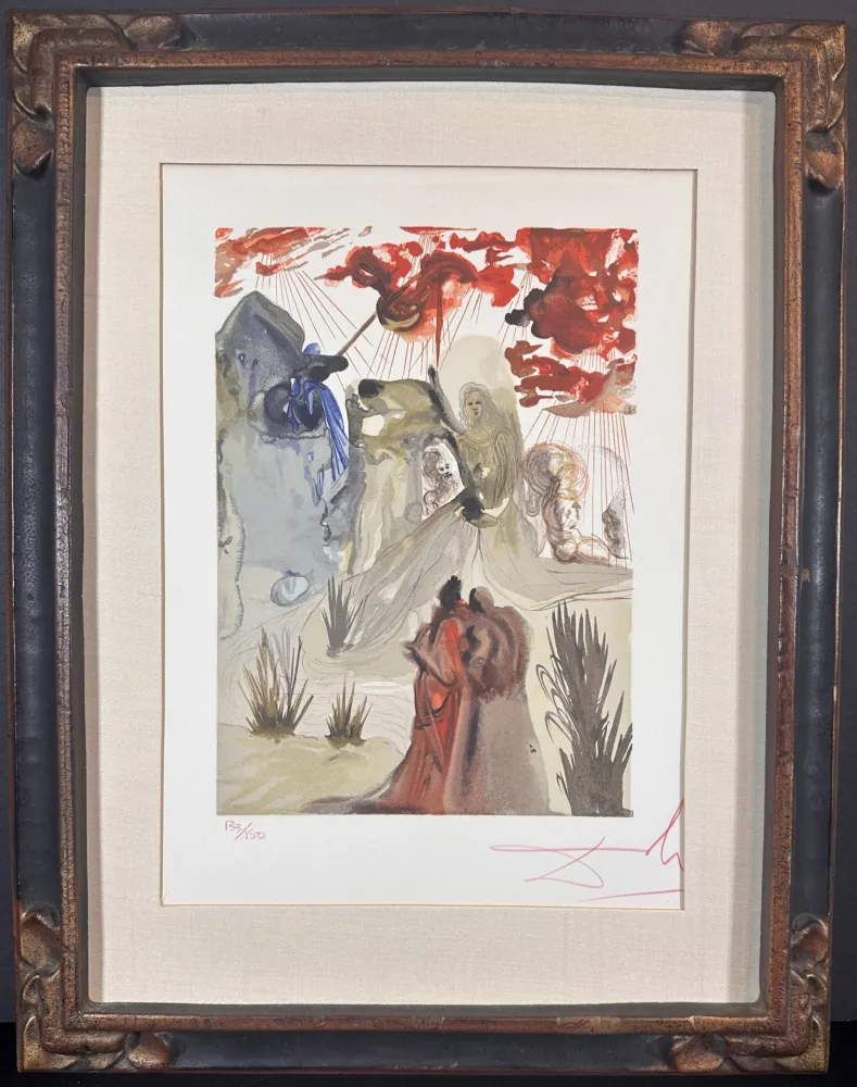 Incisione Su Legno Dali - Divine Comedy Purgatory Canto 28