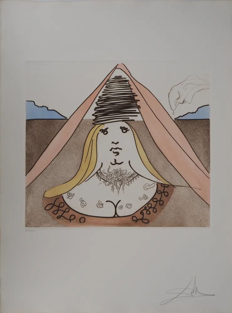 Incisione Dali - Don Quichotte, la Dulcinée