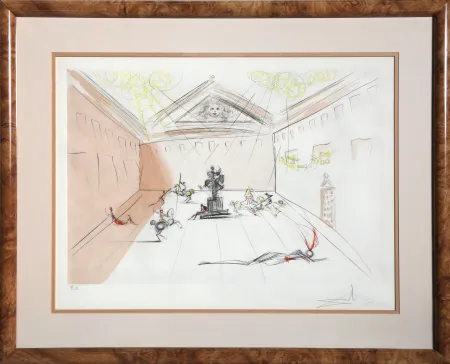 Incisione Dali - Duel in the Sun (Cavaliers en Tournoi)