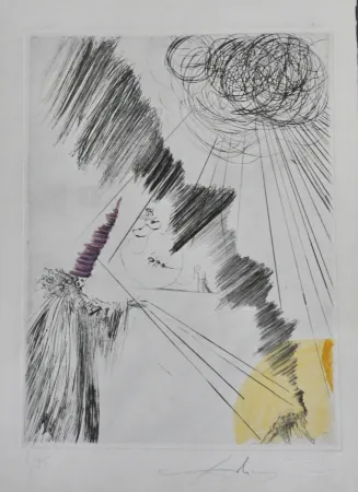 Incisione Dali - Faust Femme au Clown