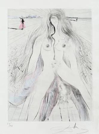 Incisione Dali - Femme à cheval