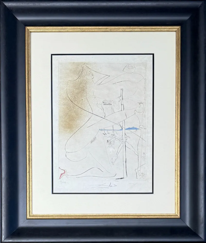 Incisione Dali - Femme à la béquille