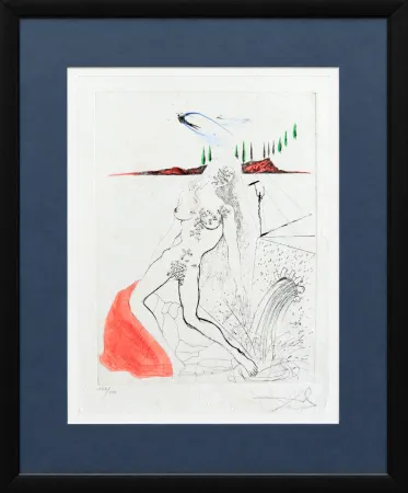 Incisione Dali - Femme à la fontaine (Woman at the Fountain)