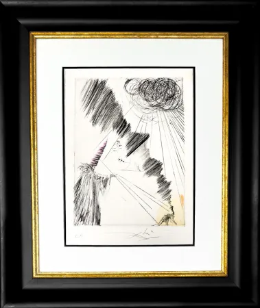 Incisione Dali - Femme au clown (Woman with Clown)