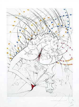 Incisione Dali - Femme-feuille (Leaf-woman)