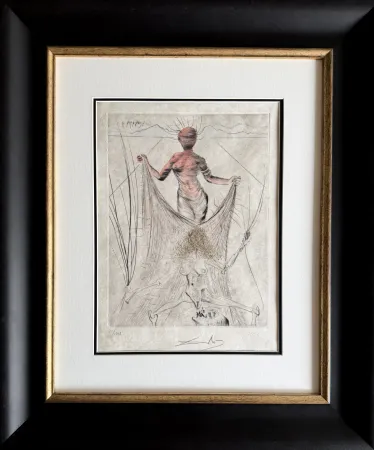 Incisione Dali - Femme tenant le voile