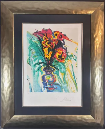Litografia Dali - Fleurs Surréaliste Gala Bouquet