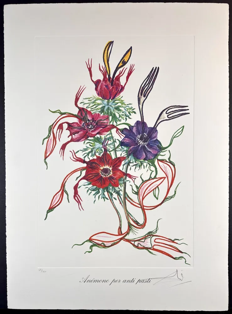 Incisione Dali - Florals Anemone per Anti-Pasti