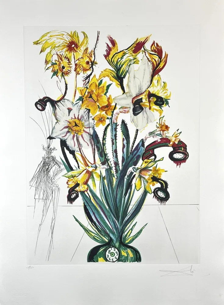 Incisione Dali - Florals Narcissus (Phones) Andalou
