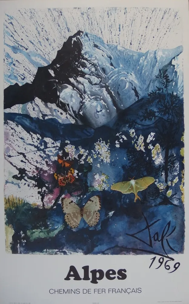 Incisione Dali - France : Les Alpes (SNCF)