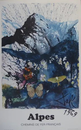 Incisione Dali - France : Les Alpes (SNCF)