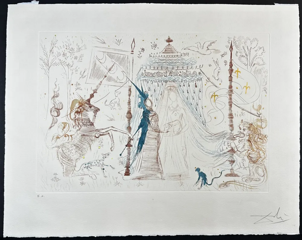 Incisione Dali - Gala, mon seul desir