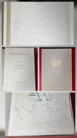 Multiplo Dali - Huit Péchés Capitaux Unique wity Two Original  Drawings 