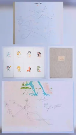 Acquatinta Dali - Huit péchés capitaux - with two original drawings