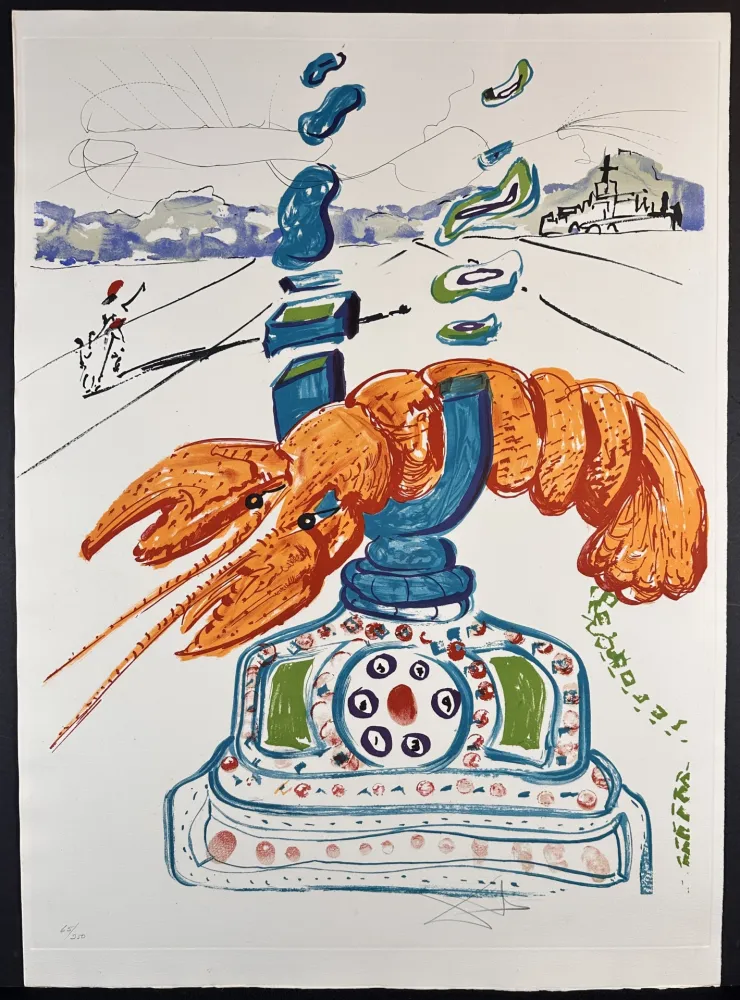 Incisione Dali - Imaginations & Objects of The Future Cybernetic Lobster Telephone