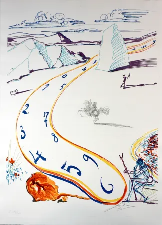 Incisione Dali - Imaginations & Objects of The Future Melting Space Time